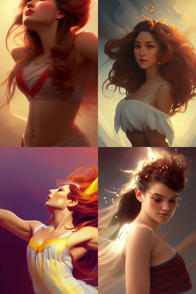 Majestic Cheerleader Goddess Portrait in 8K