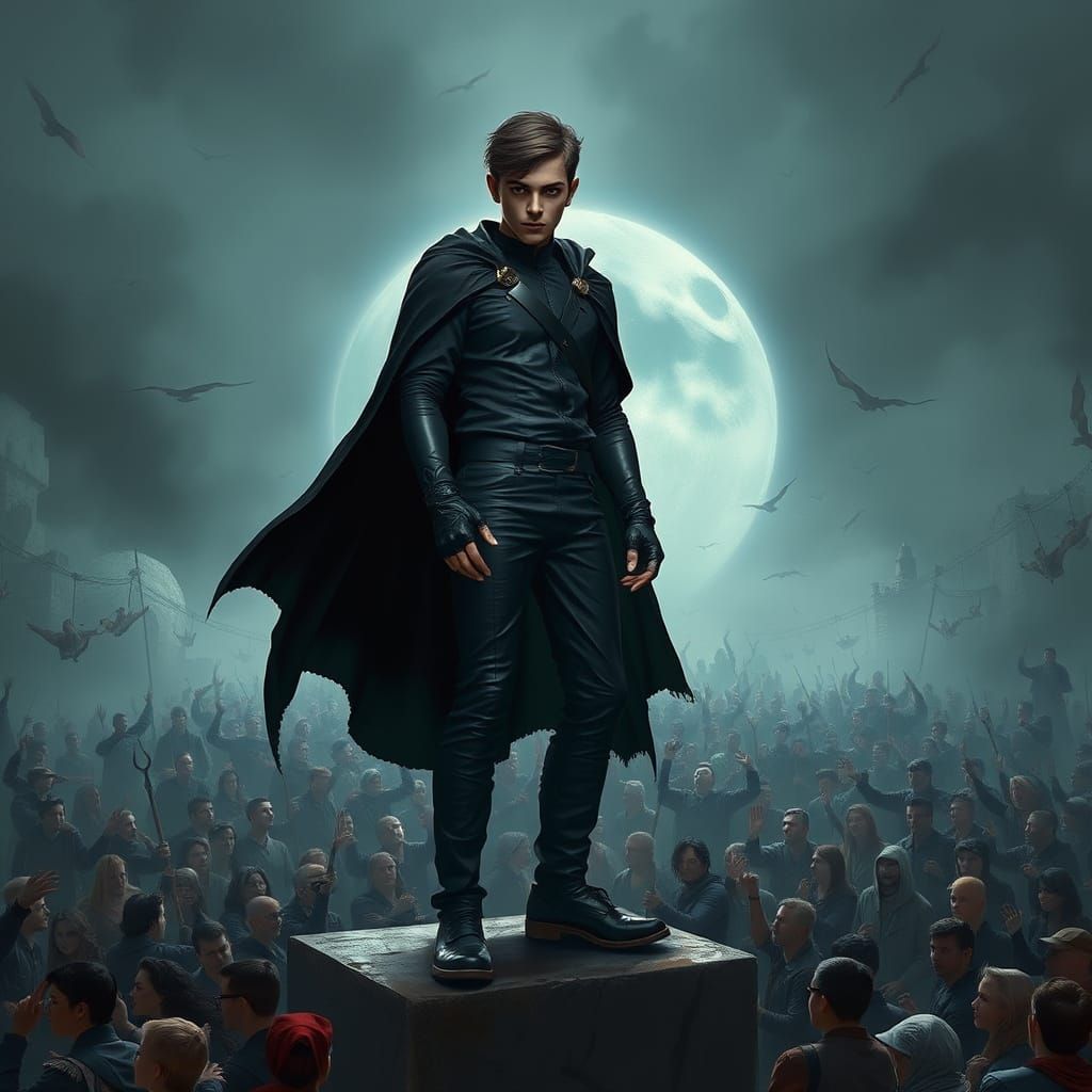 Dark Gothic Prince Rules with Fierce Vampire Power