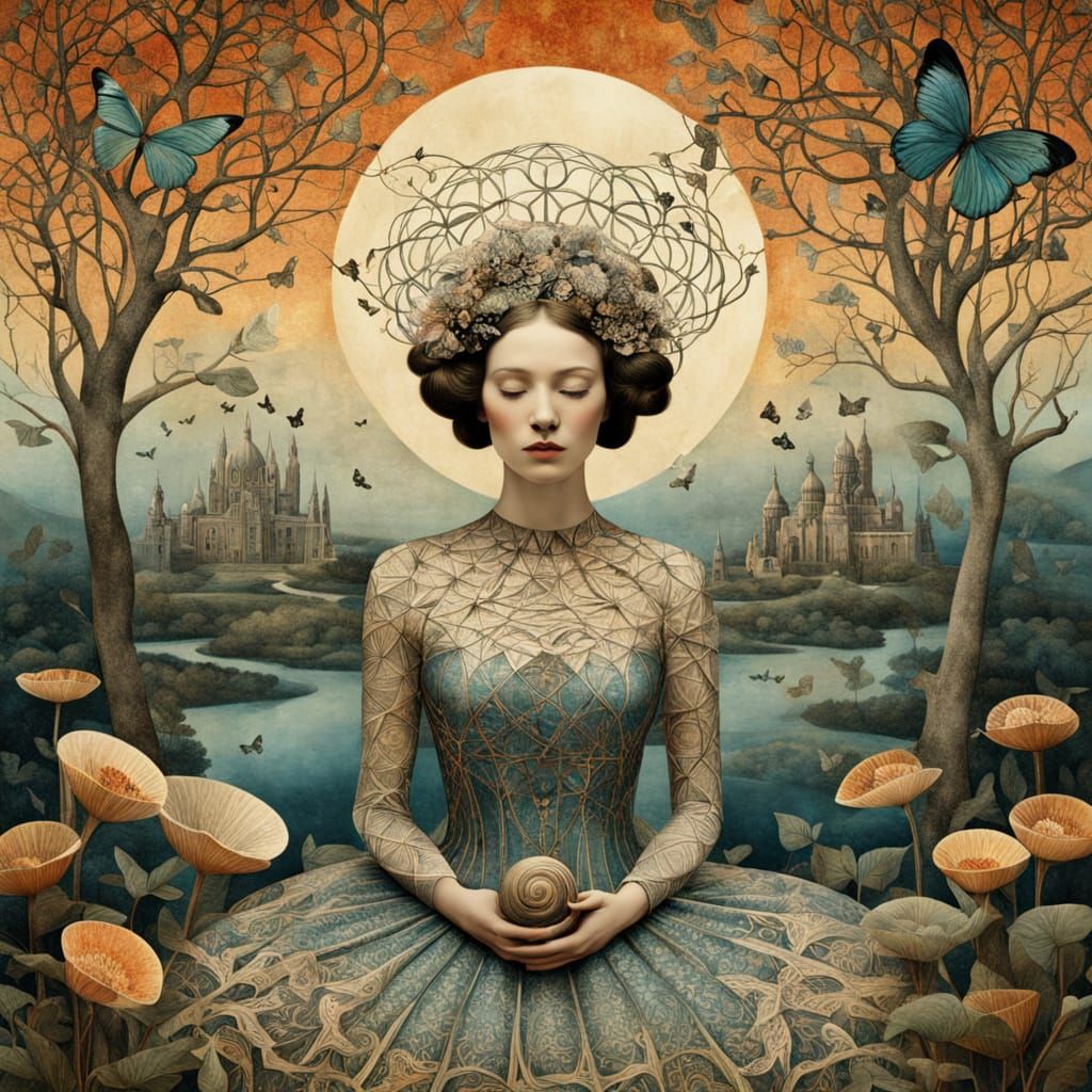 Dreamlike Garden of Whispers and Melodies in Vibrant Colors