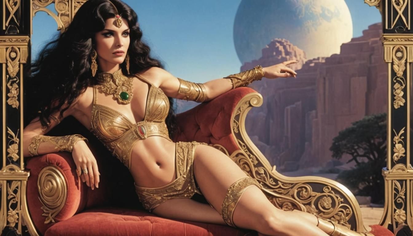 Dejah Thoris on Mars in Art Deco Style