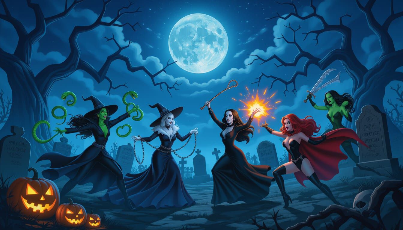 Halloween Samhain Night: Iconic Vampires Battle for Darkness
