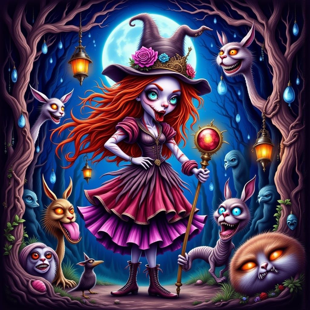 "Malice In Wonderland" Creature <lora:Veil of Nightmares:1.0...