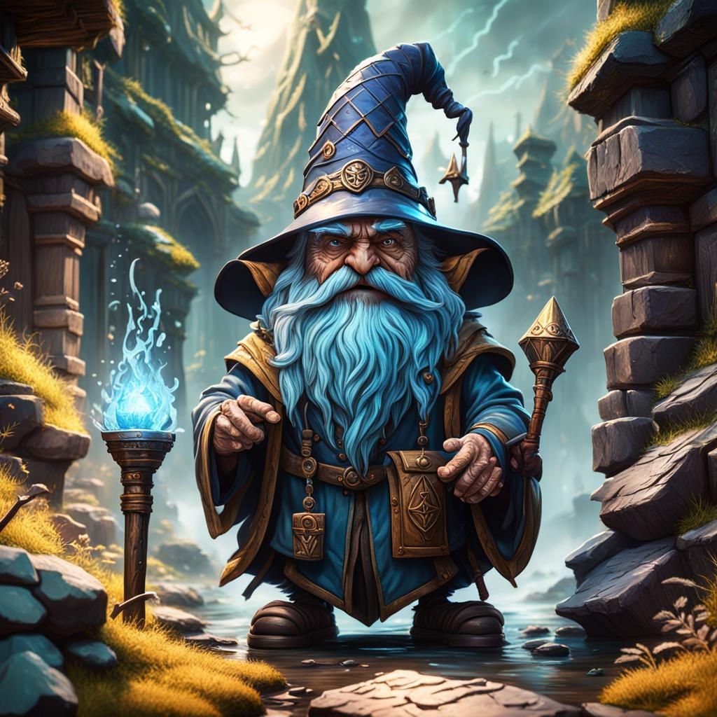 Fantastical Wizard Gonk in Detailed Matte Painting