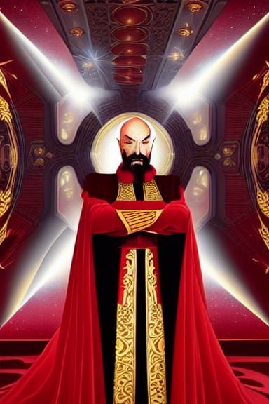 Ming the Merciless in Velvet Painting Style