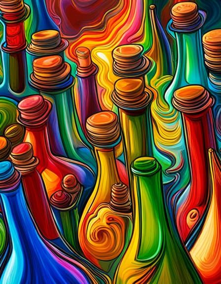 Surreal Wine Bottles