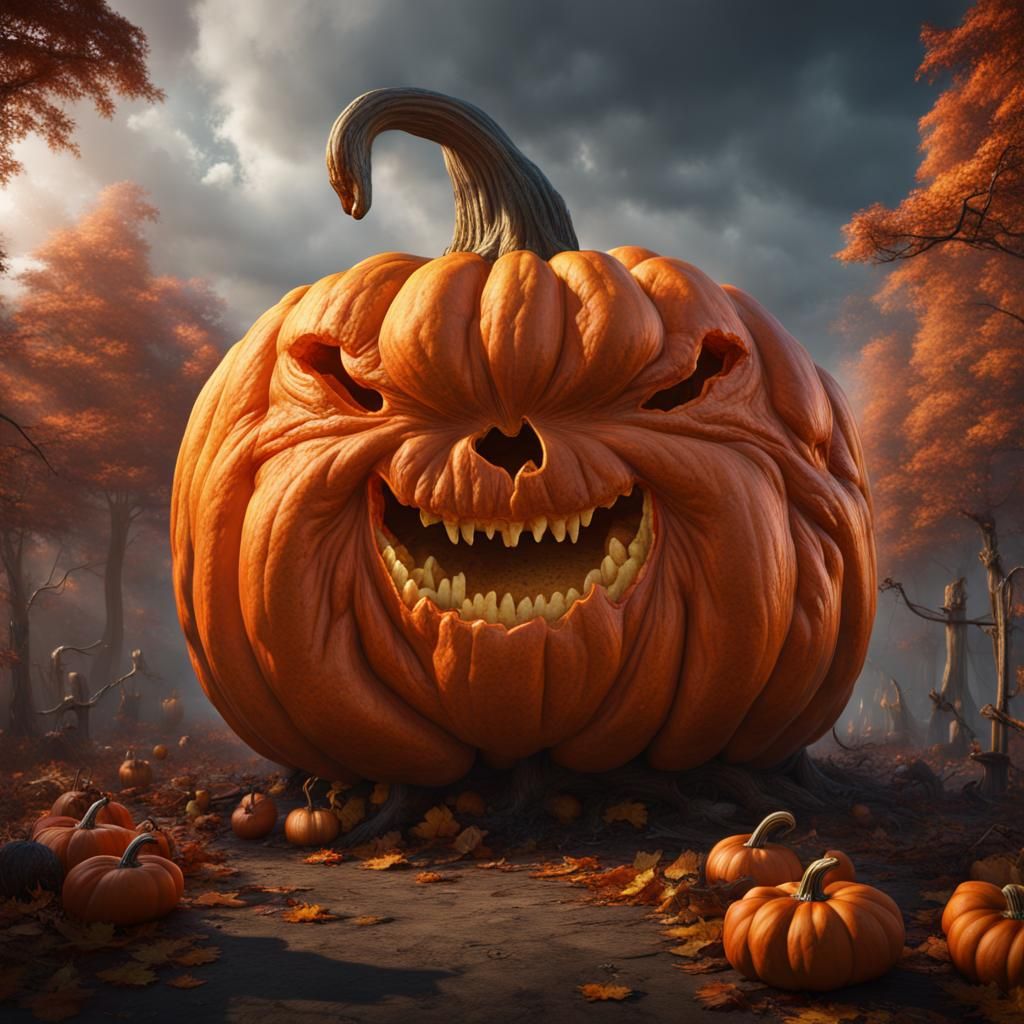 Giant Pumpkin Fantasy Concept Art