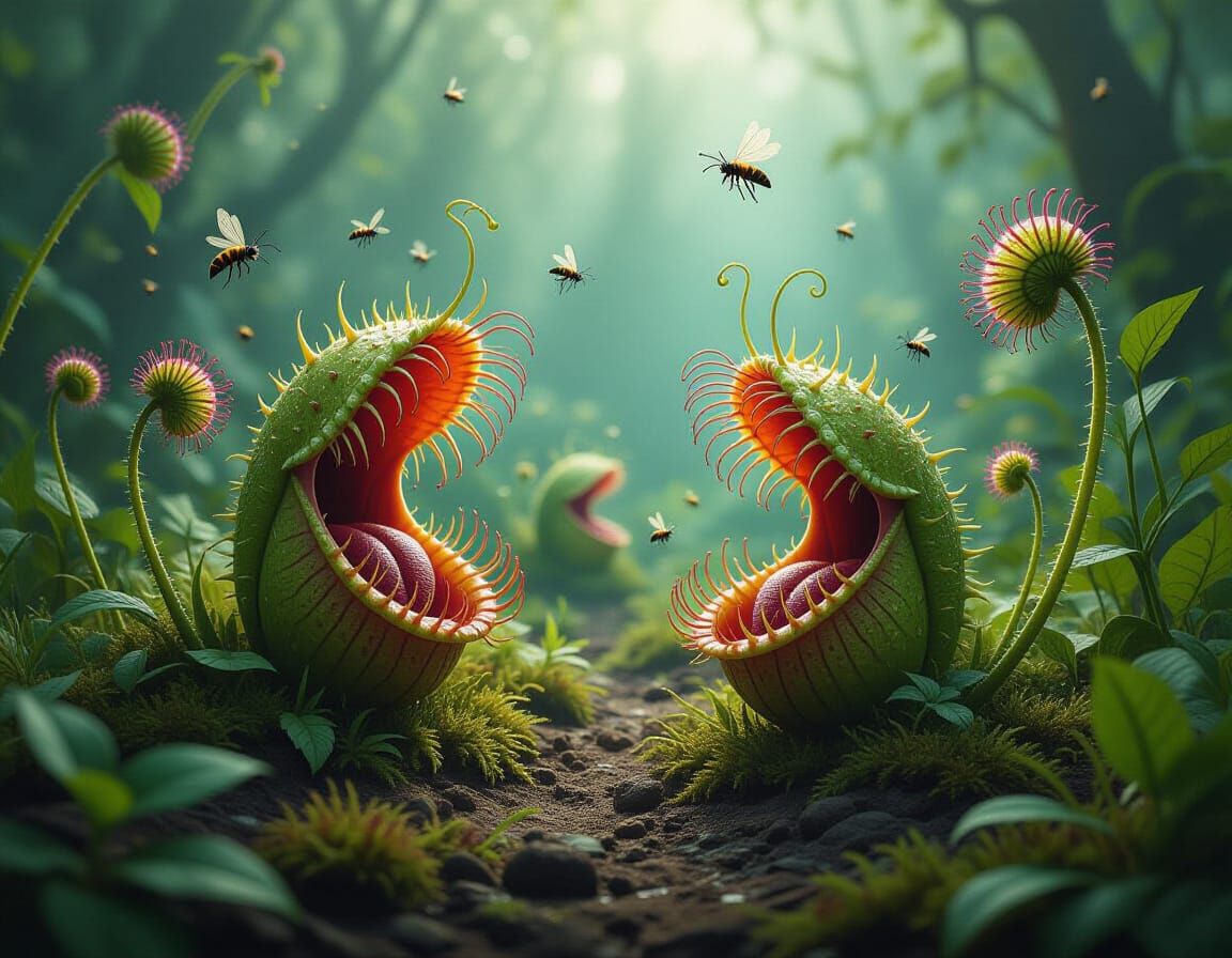 Carnivorous Garden: A Dark Fantasy Concept Art