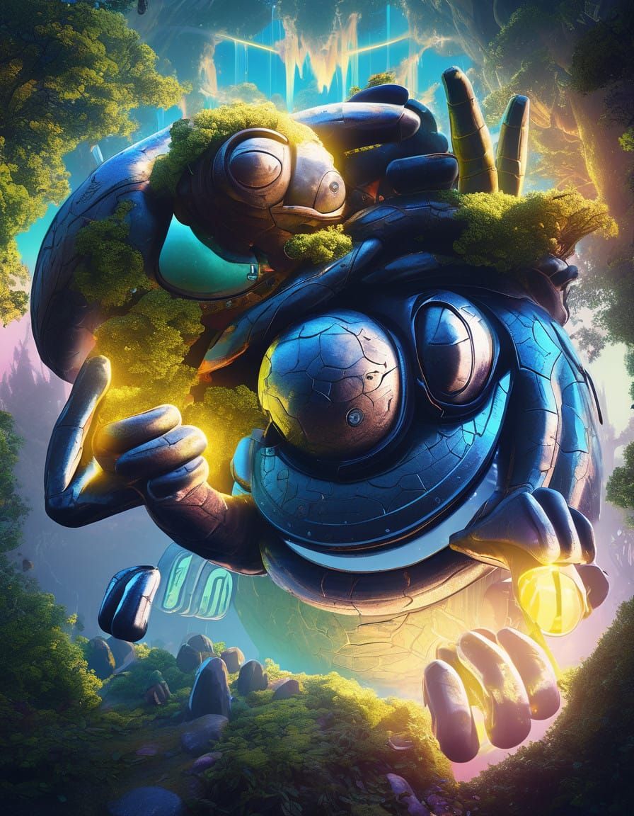 Magical Castle Amidst Whimsical Forest in Vibrant Cartoon St...