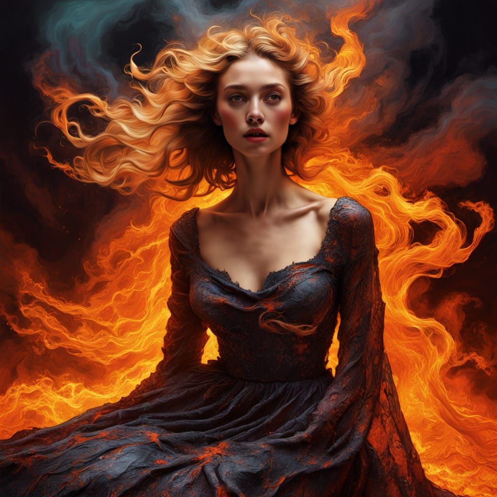 Surreal Goddess in Inferno