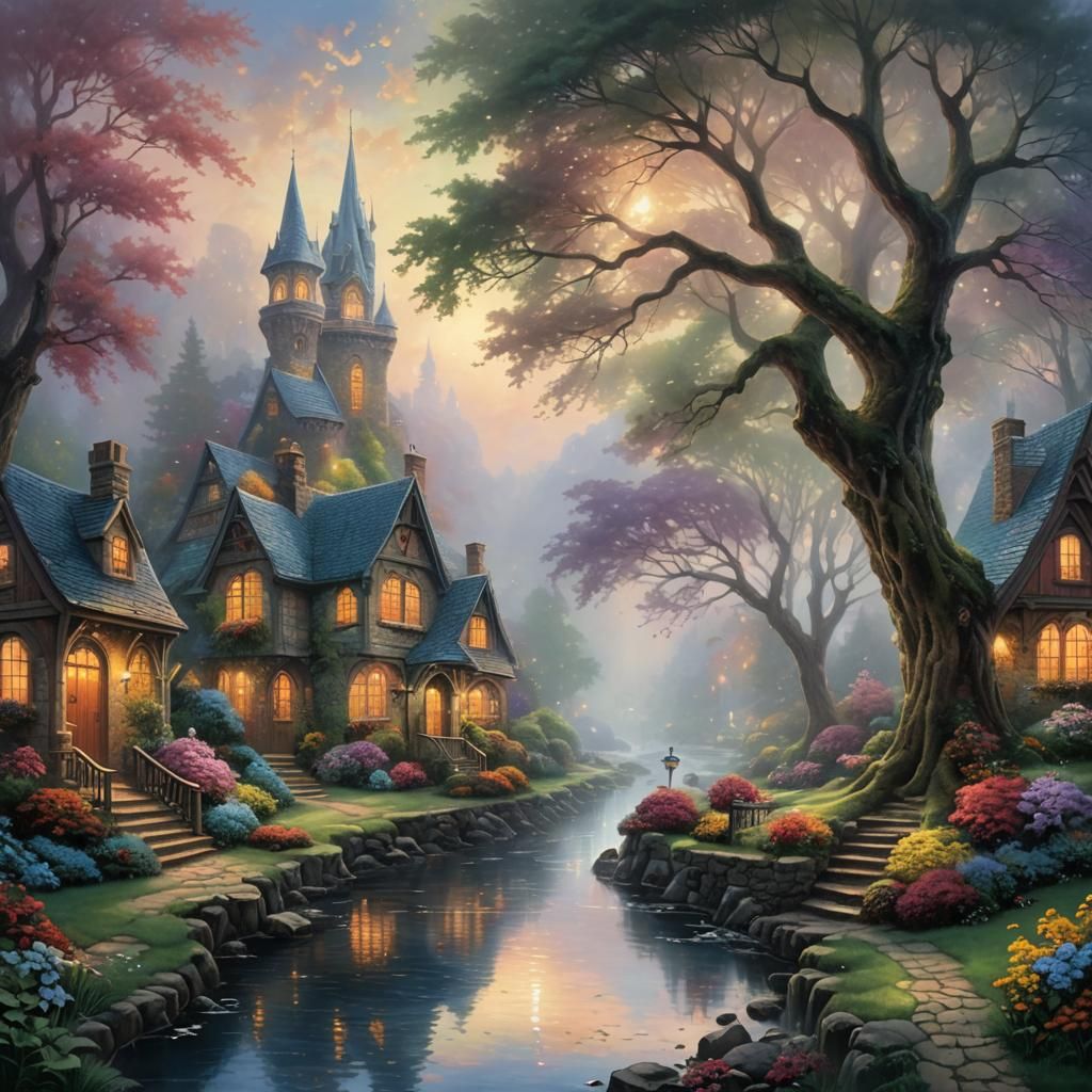 Ethereal Fantasy Scene: The End of a Relationship