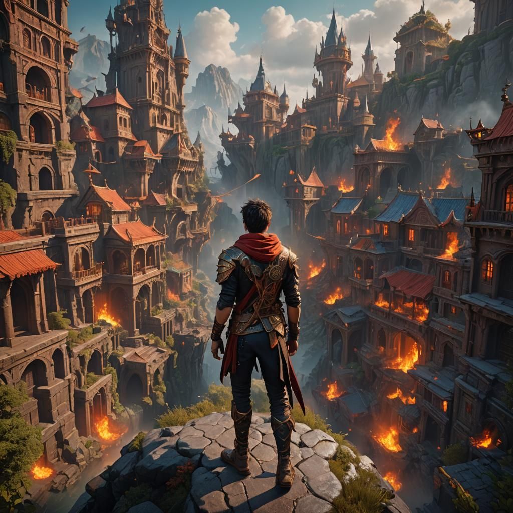 Detailed Matte Painting of a Hot Boy