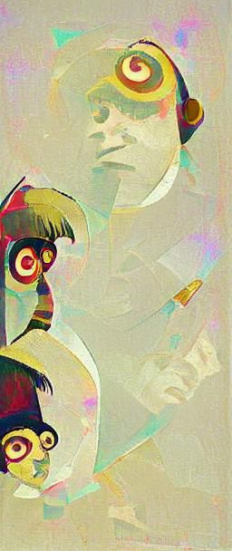 Gorillaz Meet Kandinsky in Chibi Style