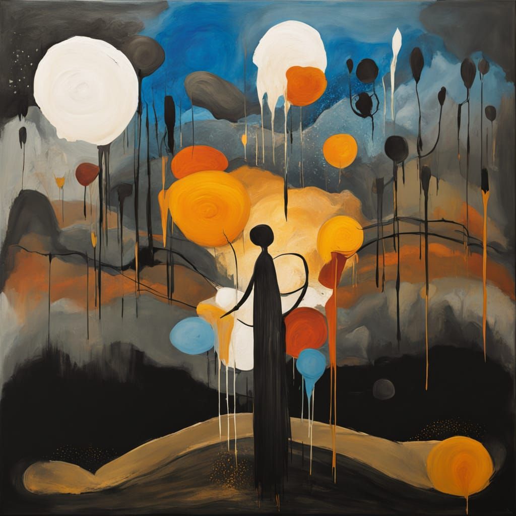 Vibrant Paint Drips Dance in Close-up Macro Shot