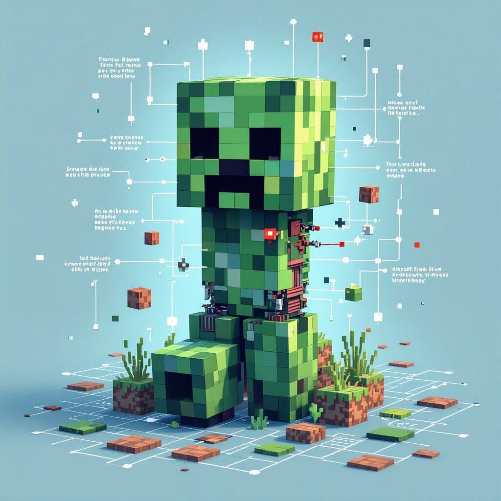 Minecraft Creeper: Detailed Blueprint of Inner Mechanics