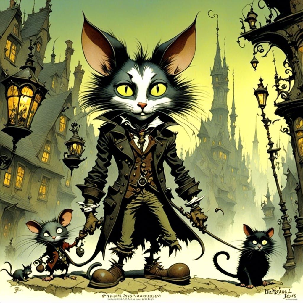 Epic Fantasy Mouse and Cat Masterpiece