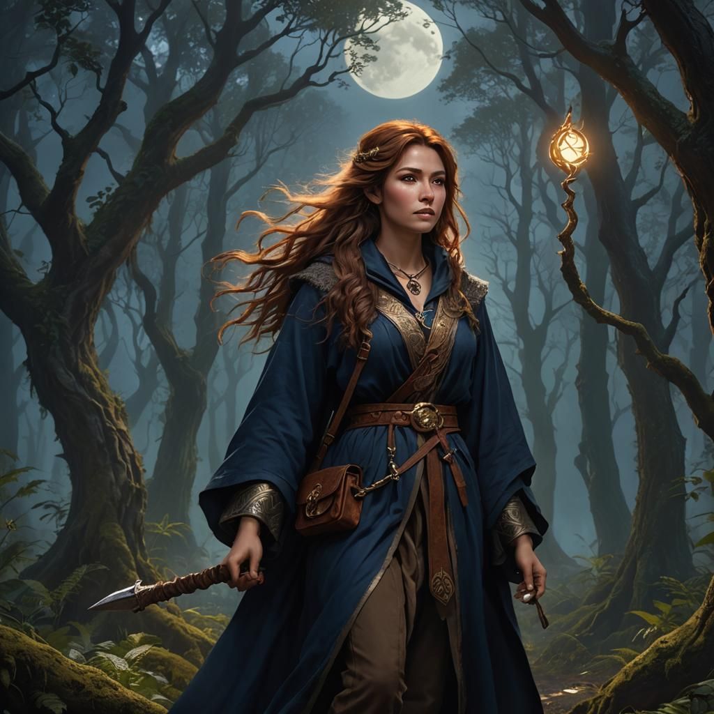 Mystical Forest Druid: Fantasy Concept Art