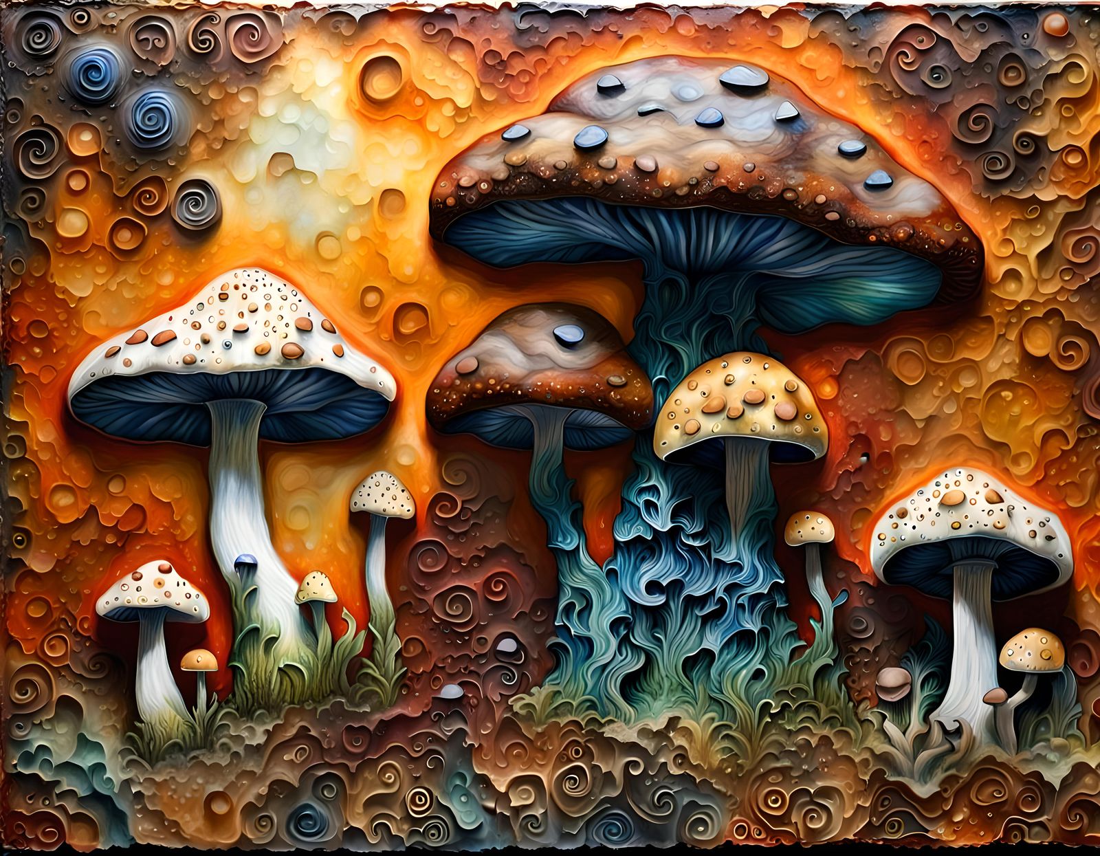 Mystical Mushroom World: 3D Digital Art