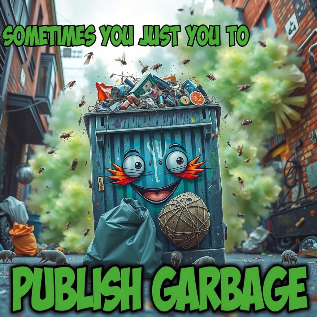 Large text at the top  says "sometimes you just have to" in a jagged uneven distressed graffiti font in shades of light ...