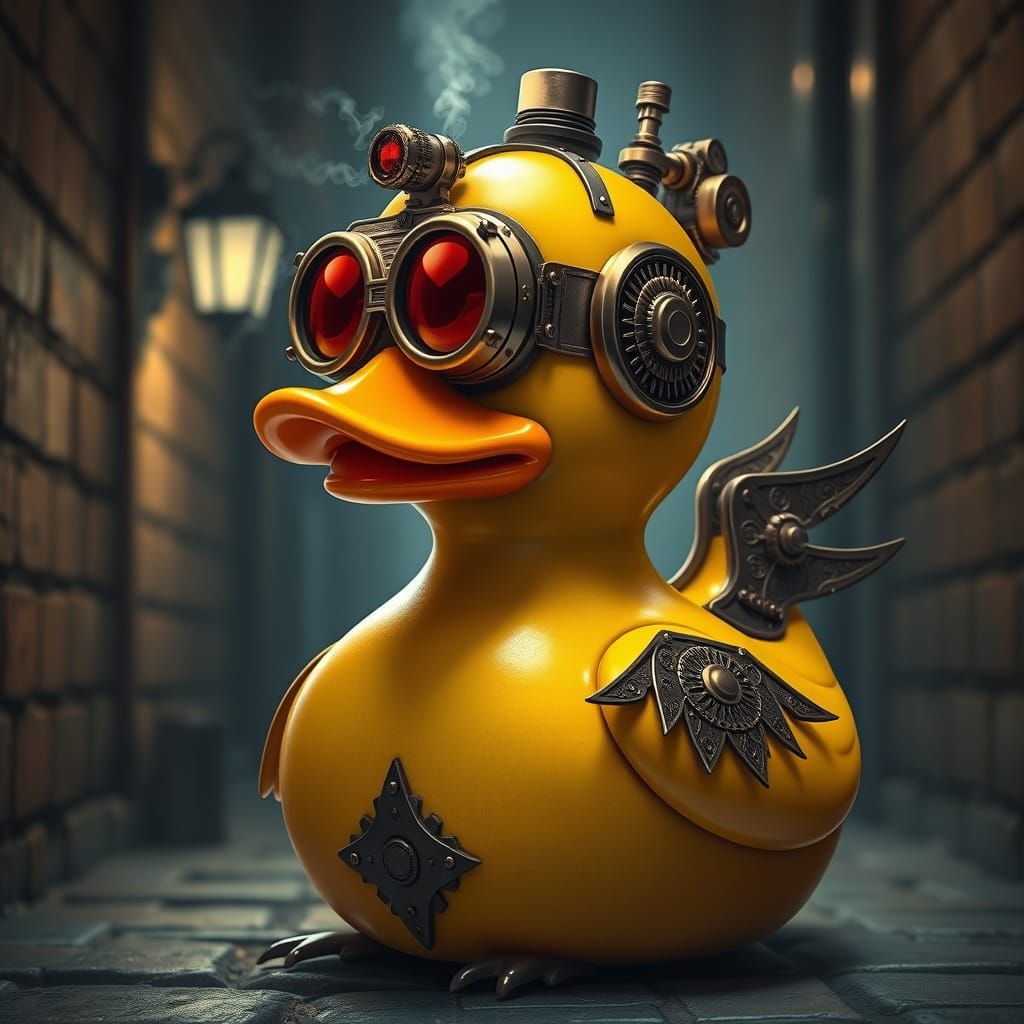 Steampunk Rubber Ducky Assassin Under Gaslight
