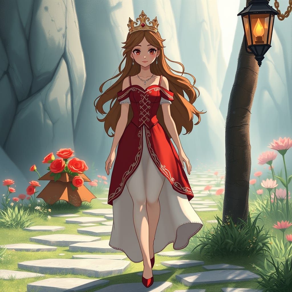 Queen of Hearts in Wonderland, Anime Style