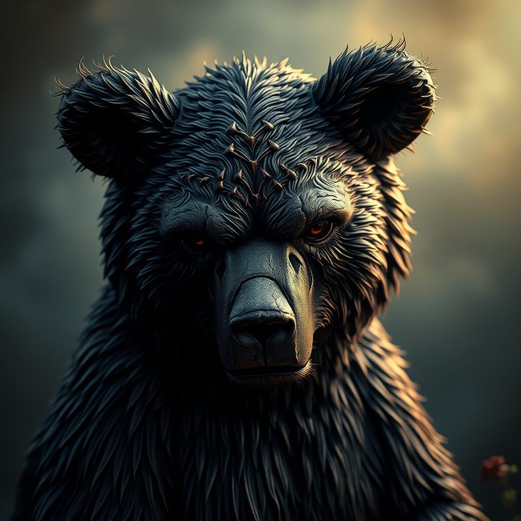 Grateful Dead Bears in Moody, Atmospheric Style