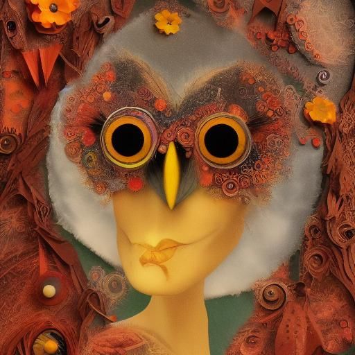 Owl eyes Inspired by Remedios Varo, Tim Burton and Picasso.