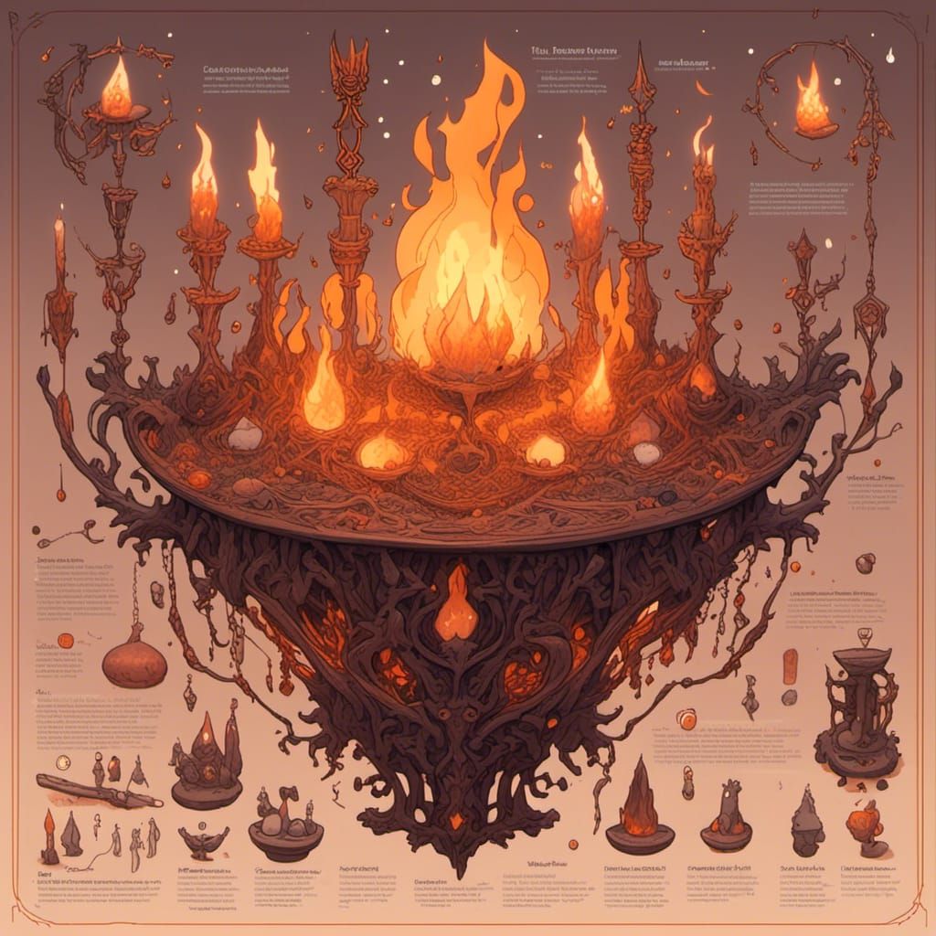 Grimoire page The Art of Flame