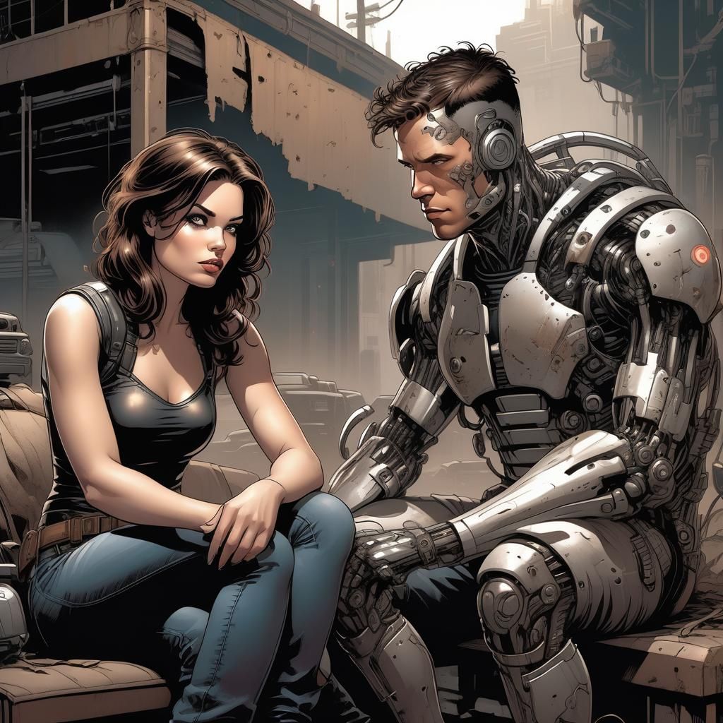 Post-Apocalyptic Friends in Comic Book Art