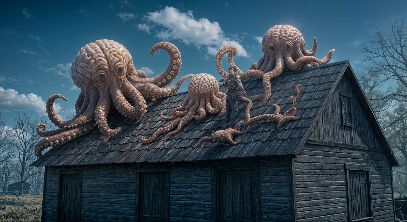 Tentacled Aliens Invade A Farmhouse!