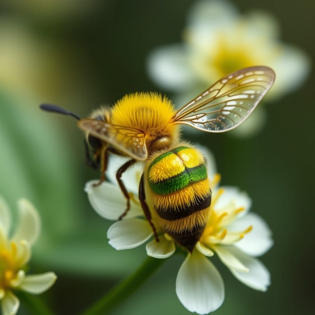 ¡Crea una abeja de un verde esmeralda! El dilema de Euglossa, fascinante abeja orquídea verde, deslumbra por su aparienc...