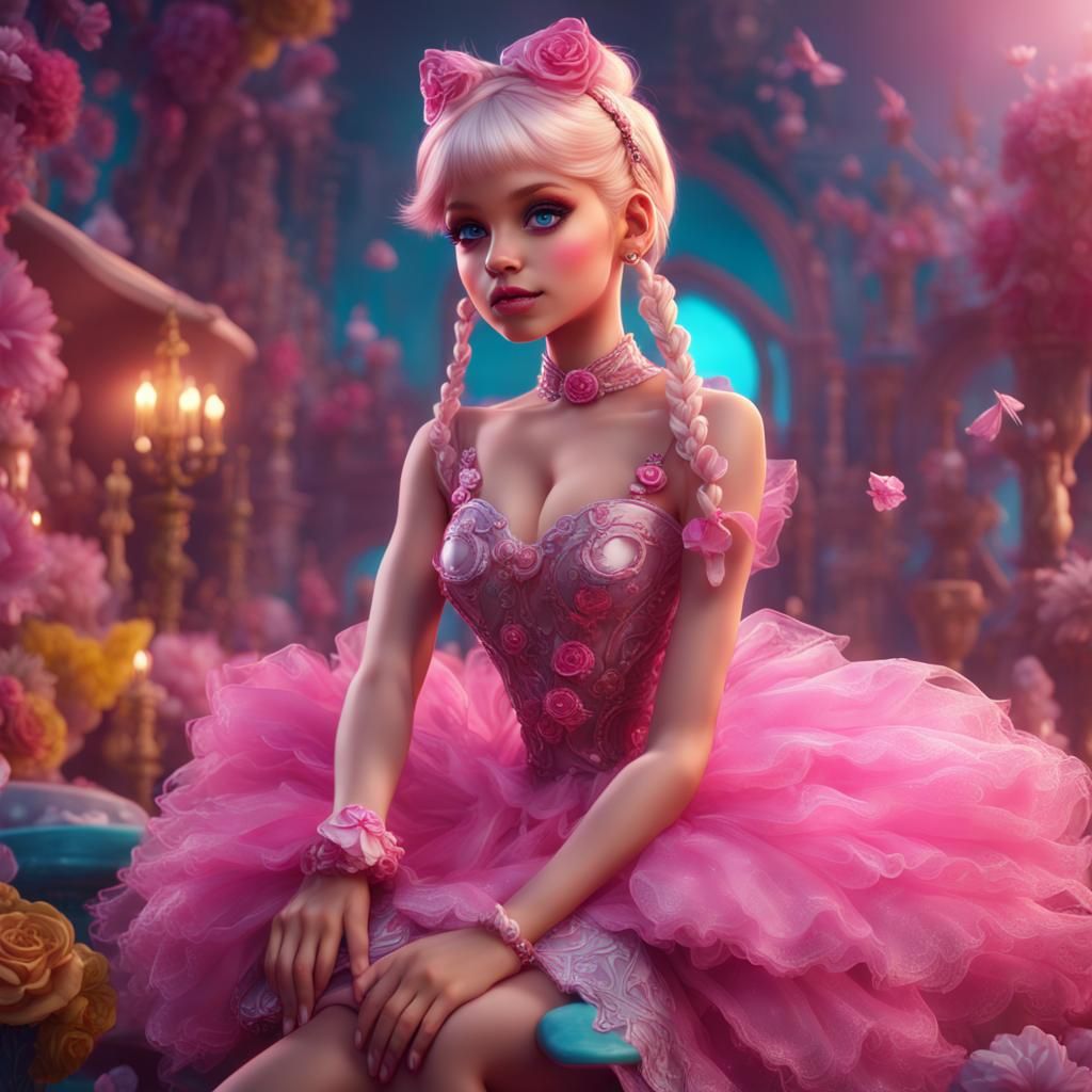Boy as Barbie: Detailed Fantasy Concept Art