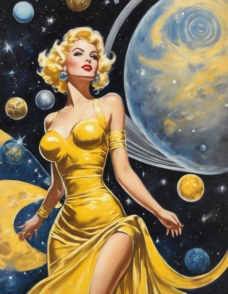 Silhouette Gazing at Starry Sky