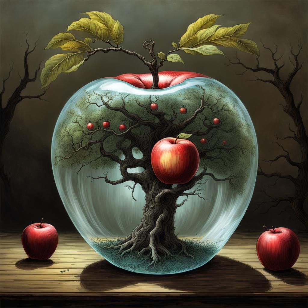 Glass Apple Tree: Gothic Horror Art