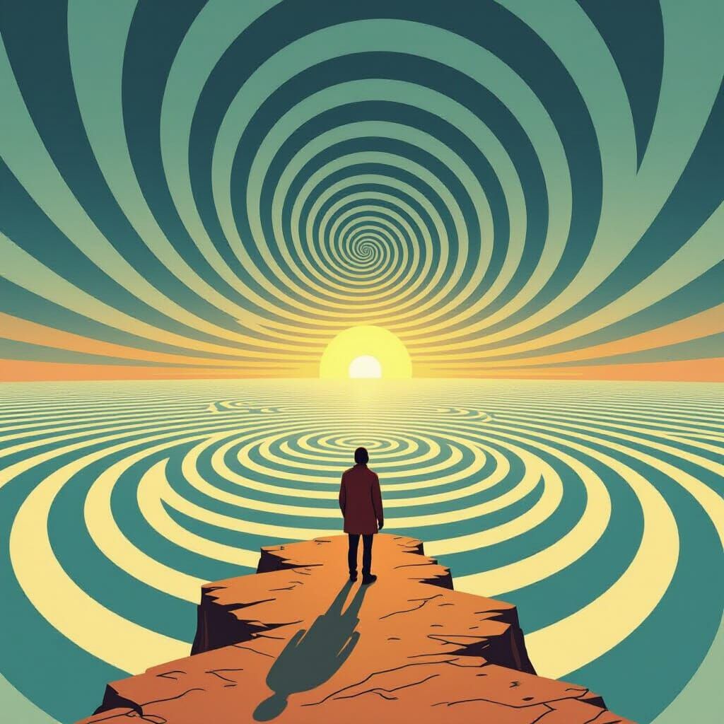 Surreal Tilted Horizon with Warped Geometry