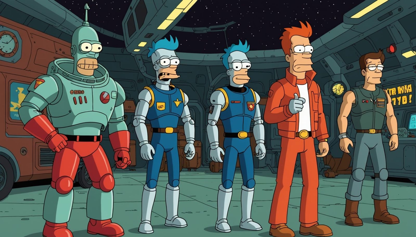 Futurama Globetrotters in Retro-Future Apocalypse