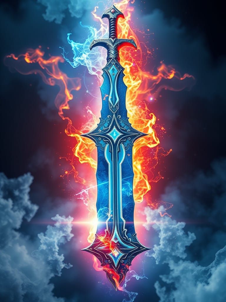 Majestic Elemental Sword Radiates Warmth and Frost
