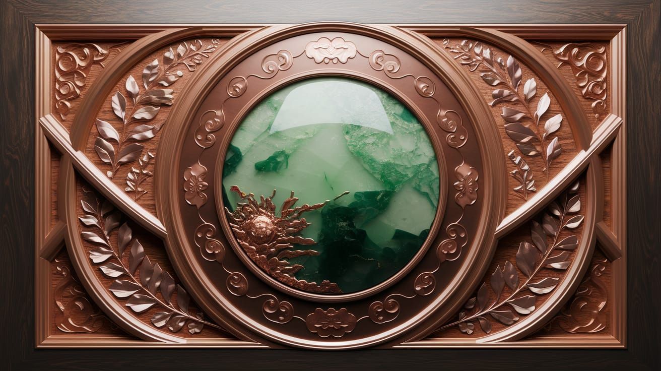 Biophilic Art Nouveau Relief Inlay