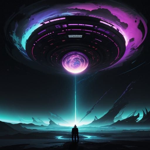 Galactic Destruction in Futuristic Concept Art Style