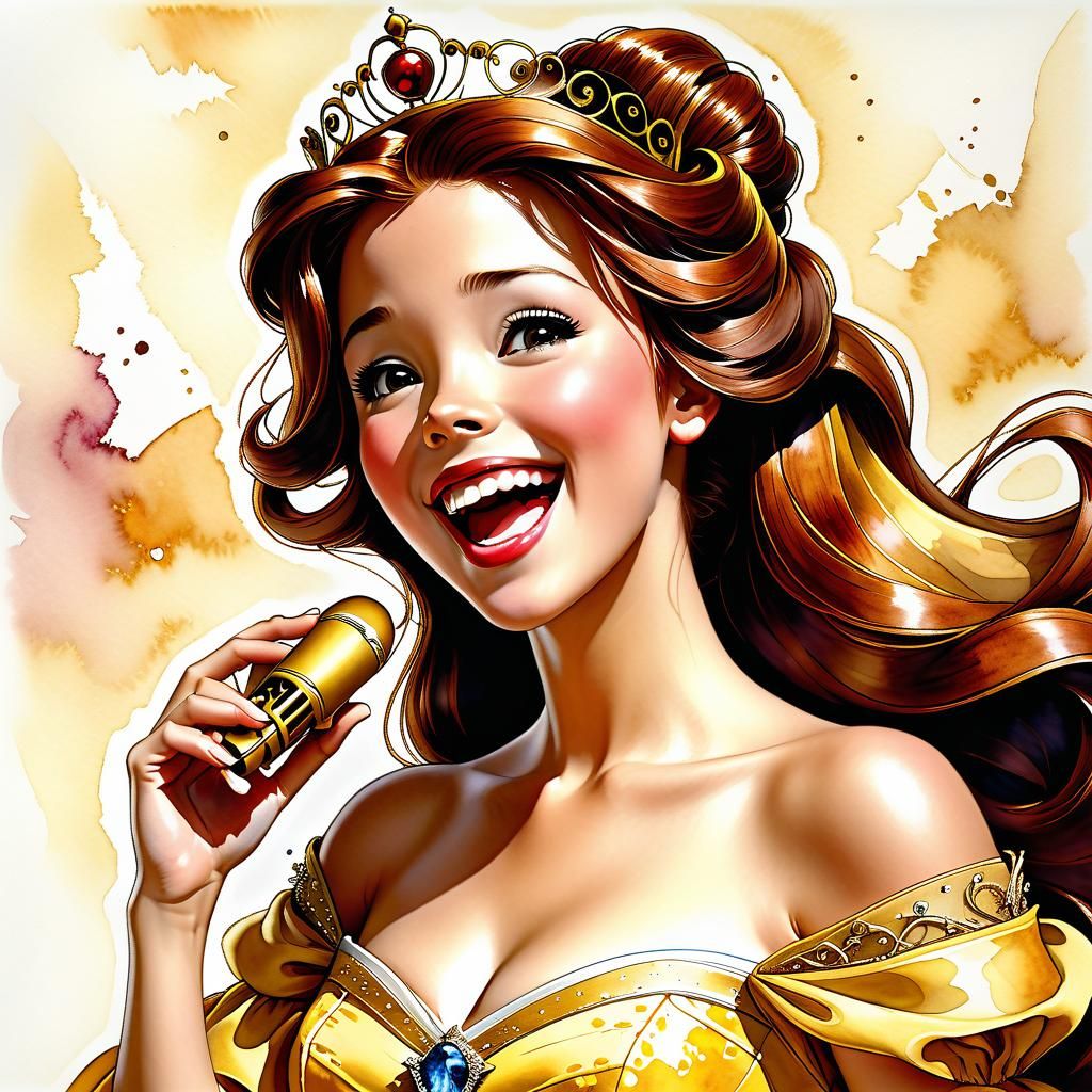 Singing princess Belle