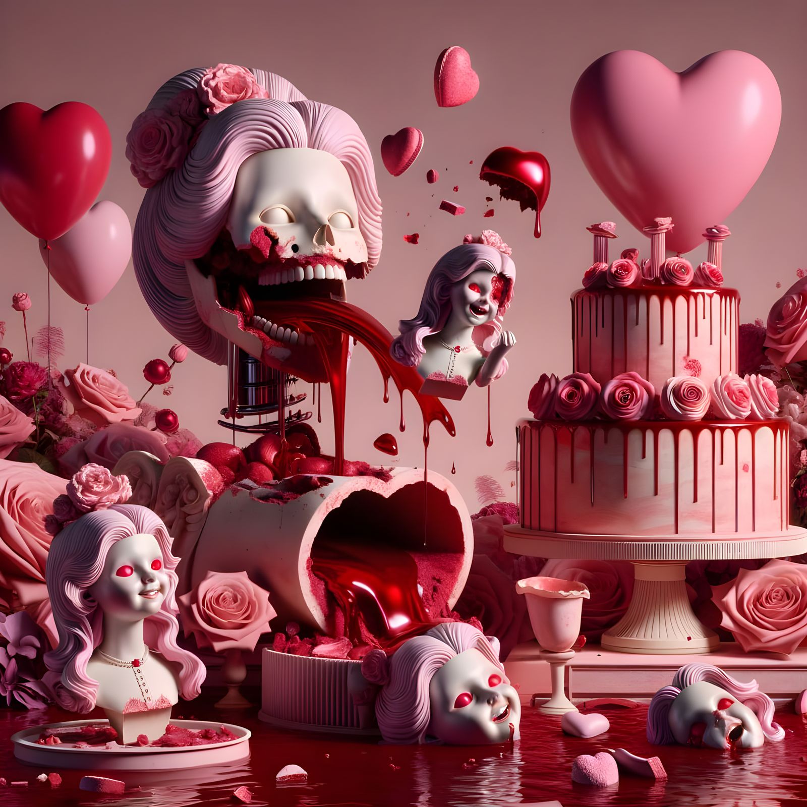Surreal 19th Century Valentine's Party with a Dark Twist