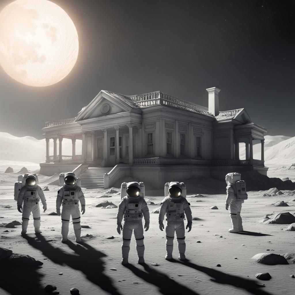 Astronauts Discover House of the Rising Sun on Barren Moon