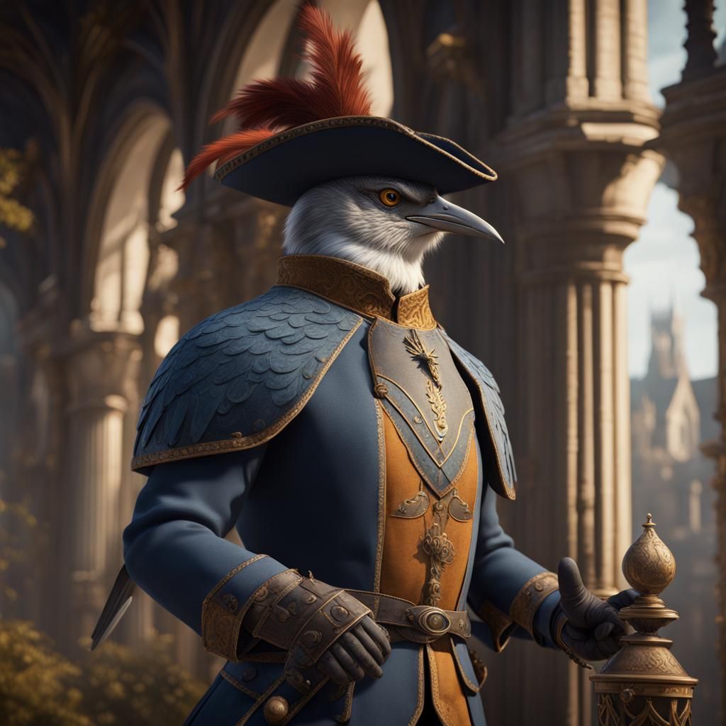 Renaissance Bird Knight Concept Art