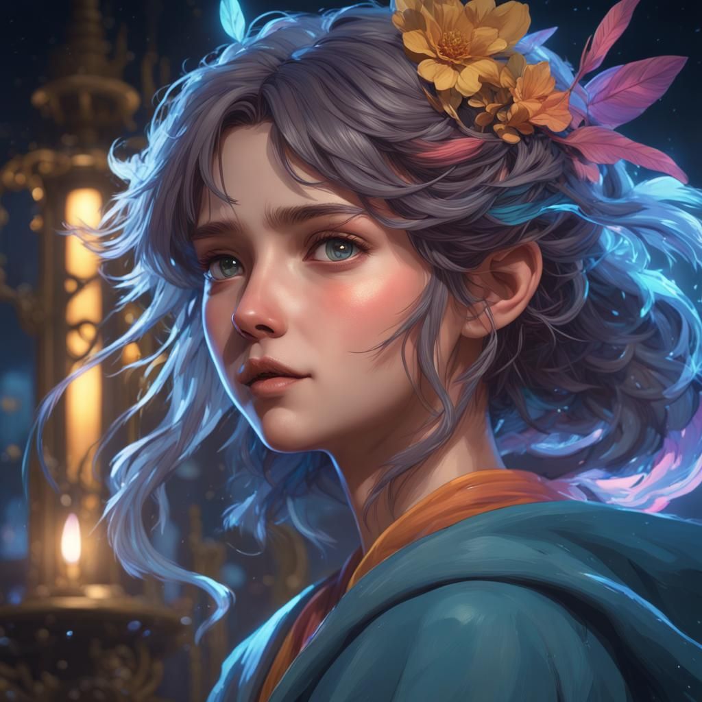Anime Girl Portrait in Ghibli Style, 8k