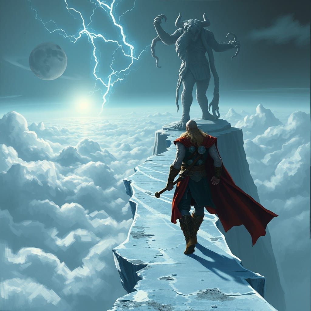 Thor Walks on Icy Bridge Over Neptune with Twisted Venom Sta...