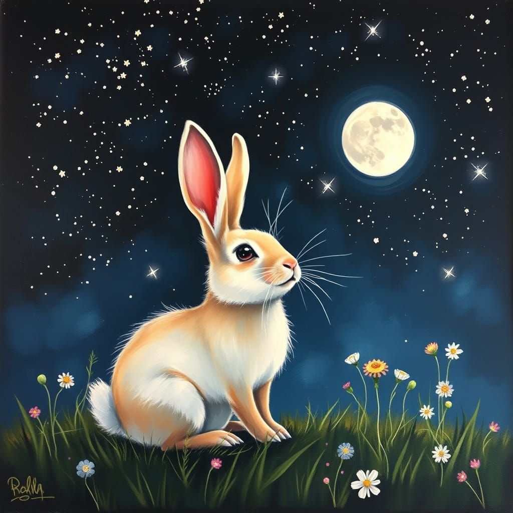 Moonlit Whispers in a Quiet Meadow