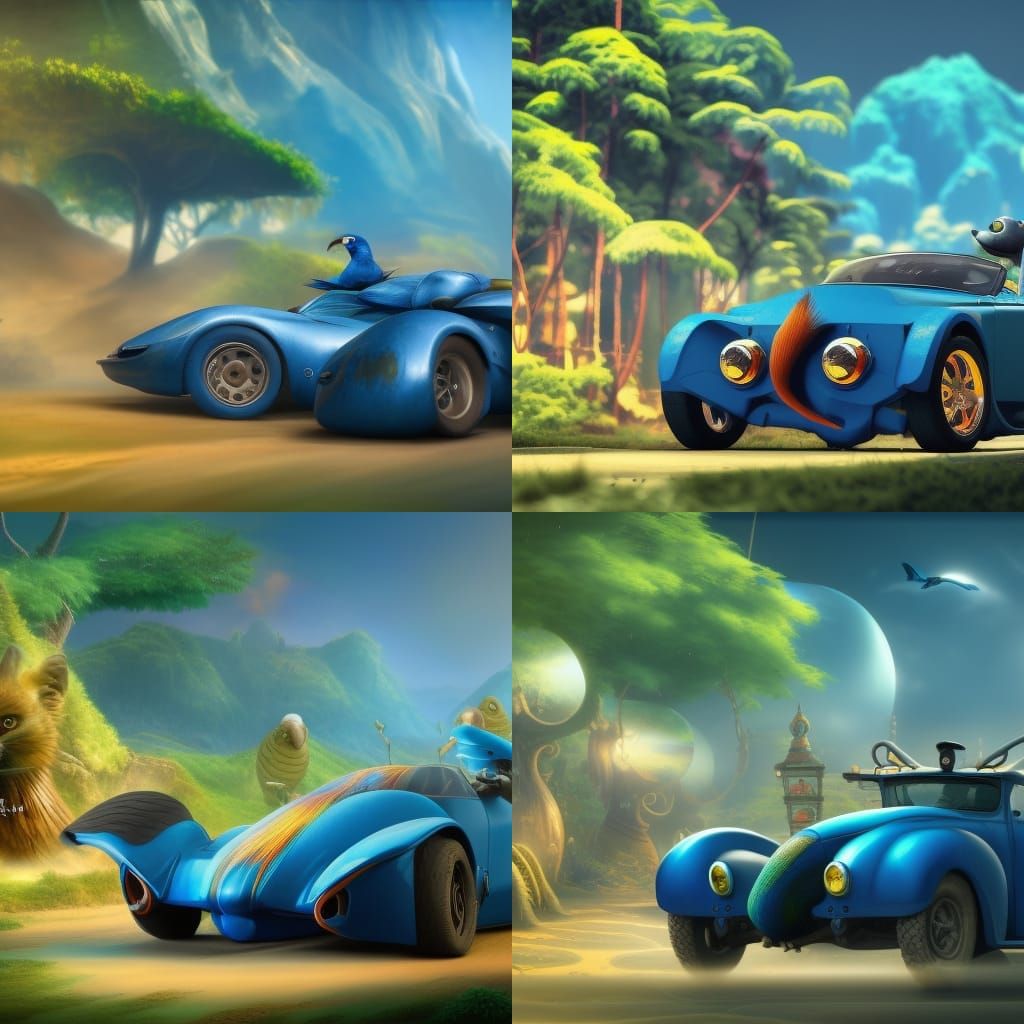 Blue Parrot Drives By Hitchhiking Mongoose