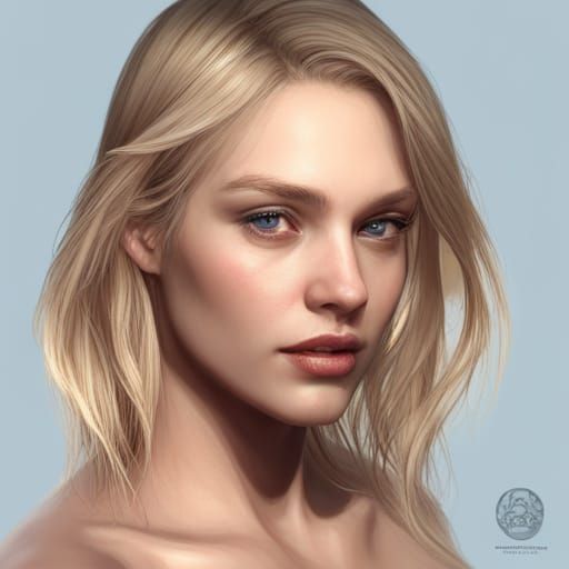 Detailed Portrait of a Blonde Girl in 8K