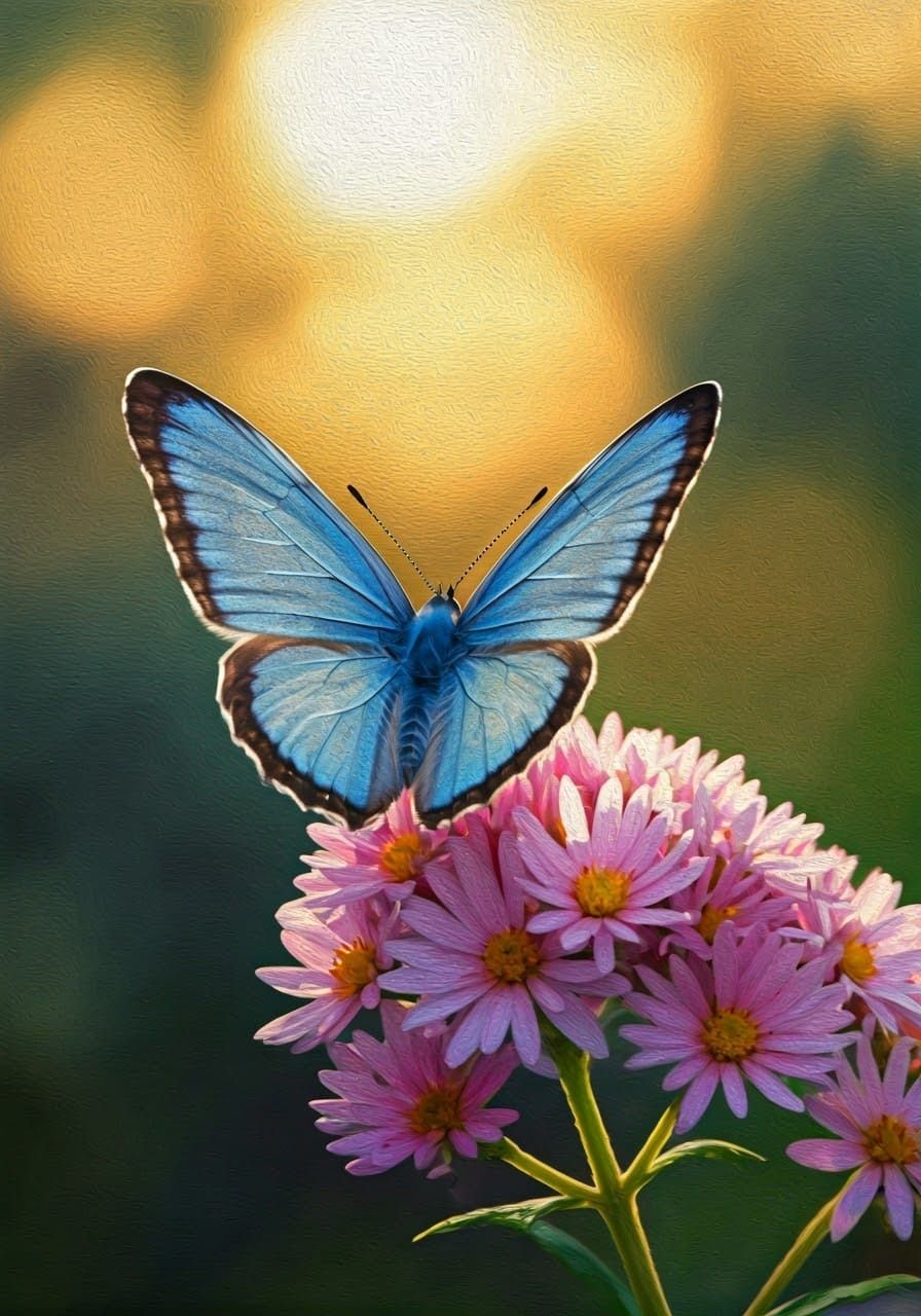 Delicate Morning Butterfly in Soft Impressionist Light