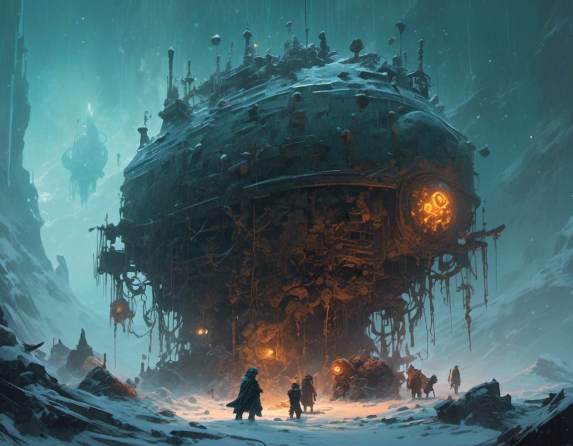 Cryogenic Chamber Suspension: Cel-Shaded Concept Art