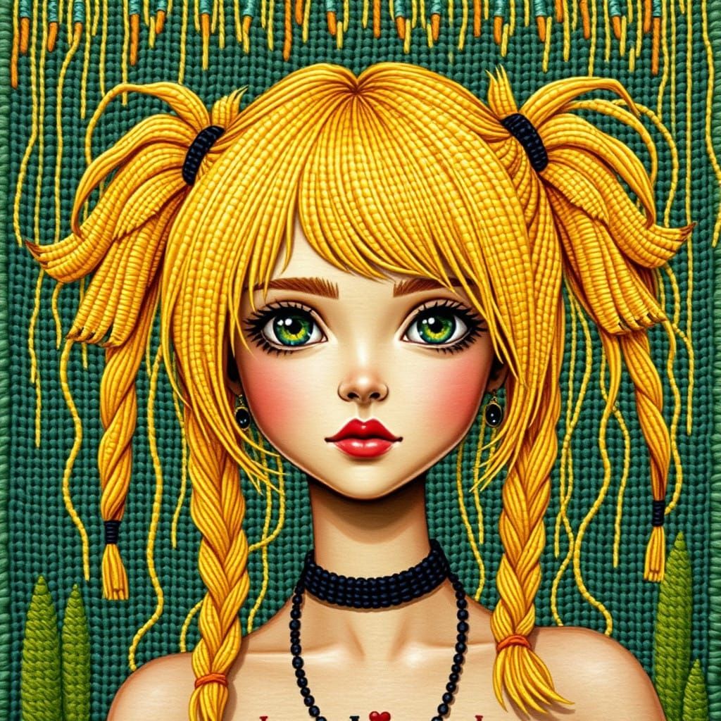 (Woven tapestry surrealism) Banana